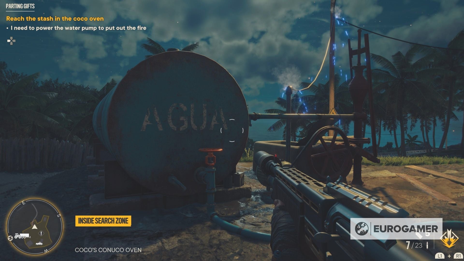 Far Cry 6 Parting Gifts How to power the water pump and solve Parting